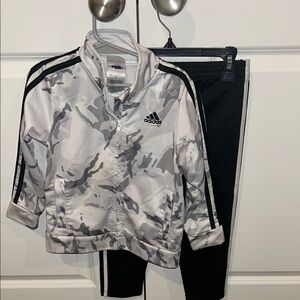 Adidas Kids' Gray Camo Track Suit